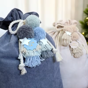 Wholesale <strong>Large</strong> Christmas Gift Bags With Pompom Custom Drawstring Sublimation Velvet <strong>Santa</strong> <strong>Sack</strong> - Product Image 3