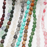 Perles naturelles en vrac DIY en forme de larme de 8x10mm, nouveau design gouttes d'eau perles de pierre naturelle pour boucle d'oreille, vente en gros