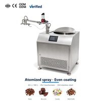 Machine de pulvérisation automatique de chocolat 60L 100L avec écran tactile PLC en acier inoxydable 304 pour ligne de revêtement de chocolat