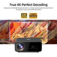 Vidéoprojecteur LED intelligent 2000-2500 ANSI Lumens 4K Correction automatique de la distorsion trapézoïdale Portable Android 14 Stéréo HIFI pour l'éducation et les salles de classe