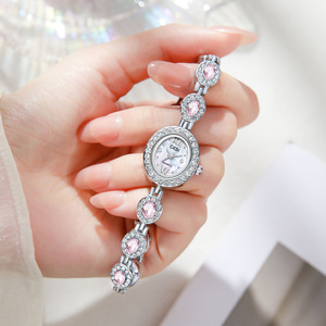 Christmas Gift Vintage Inspired <b>Bracelet</b> Watch <b>Women</b> Luxury Oval <b>Crystal</b> Quartz Timepiece - Product Image 6