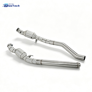 ท่อร่วมไอเสียแบบแข่งสำหรับ Mercedes Benz ML63 W164 M156 6.2L V8 ผลิตจากเหล็ก 304 พร้อมแผ่นกันความร้อน - Product Image 3