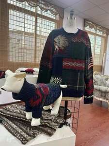 Suéter de Perro Tejido a Máquina de Lana/Cachemira, Cálido, Transpirable, Informal, con Cuello Alto, para Invierno - Product Image 2