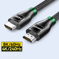 Cable HDMI V2.1 SAMZHE 8K, 48Gbps, 8K/60Hz, 4K/240Hz, HDR10, eARC, Dolby Vision para Juegos/Cine en Casa, TV, Laptop, Proyector, PS5