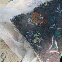 Nappe Jacquard Style Crème Française Dentelle Jacinthe Volants Carré Tissu Nappe de Table à Manger