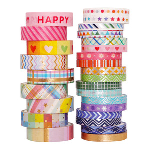 เทปวาชิ 27 ม้วน ลายสายรุ้ง DIY สำหรับตกแต่งสมุดบันทึก อุปกรณ์งานฝีมือ - Product Image 3