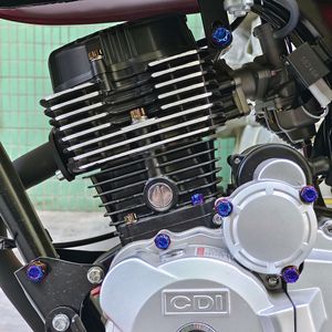 ฝาครอบตกแต่งสกรูมอเตอร์ไซค์ SX สีไทเทเนียมเบิร์นท์ รูปทรง Torx สำหรับการปรับปรุงและอัปเกรด - Product Image 4