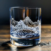 Nouveau design Décanteur en verre à whisky de style rétro Ensemble de vin de compagnon Verre à liqueur