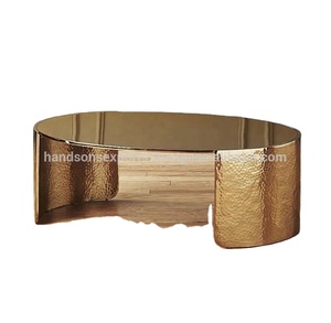 โต๊ะแฟนซีทุบโต๊ะน้ำชาโต๊ะกลางโต๊ะเฟอร์นิเจอร์ห้องนั่งเล่นเฟอร์นิเจอร์ที่ทันสมัยสแตนเลสโลหะทอง - Product Image 1