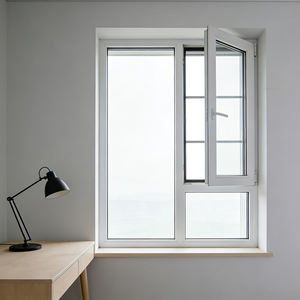 Fenêtre en <span class=keywords><strong>PVC</strong></span> à <span class=keywords><strong>double</strong></span> <span class=keywords><strong>vitrage</strong></span> à rupture de pont thermique à faible U, à haute efficacité, pour garder la chaleur en hiver nordique - Product Image 1