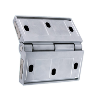 Charnière à soufflet robuste en alliage de zinc 180° résistant à la corrosion, finition chrome perlé, ambidextre, pour fours et armoires industriels extérieurs