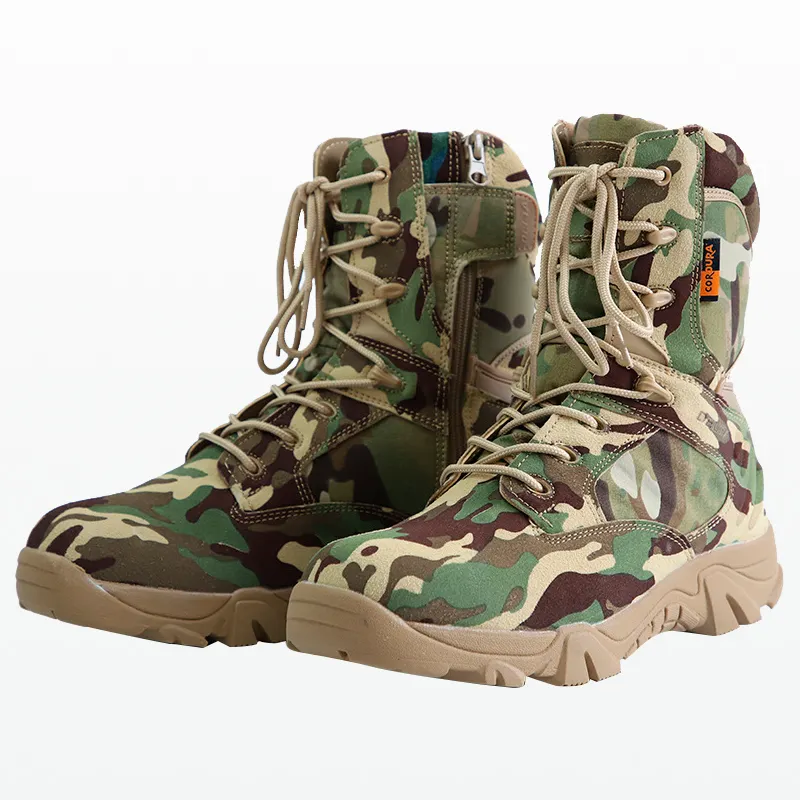 Best Seller Cheap Outdoor Waterproof combat boots leather Boots Tactical Boots men jungle camouflage hiking shoes MLAZ919