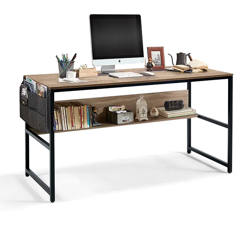 Linsy Meubles Fournitures Tour Pc Petite Table D'ordinateur De Bureau D'étude Simple Maison Organisateur de Bureau Avec Étagère À Livres LS209V3-A