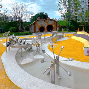 Moetry rueda hidráulica de acero inoxidable, equipo de juego de rueda de agua giratoria educativa para escuela o parque para uso residencial - Product Image 4