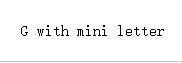 G with mini letter