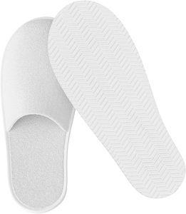 Chaussons d'hôtel jetables en velours de luxe, à bout ouvert, confortables, doux et antidérapants - Product Image 1