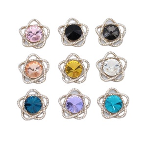 Hot bán sang trọng Bling làm tắc nghẽn Charms Rhinestone kim loại Hollow năm cánh sao thiết kế quyến rũ Giày thời trang kim cương giày trang trí - Product Image 2