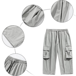Mens <strong>Three</strong> <strong>Quarter</strong> Quick Dry <strong>Pants</strong> Cool Ice Silk Cargo Trousers Golf Clothing Baggy Workout Shorts Capri <strong>Pants</strong> - Product Image 4