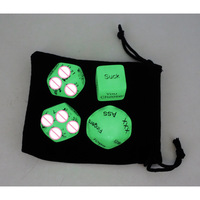 Jeu de dés en acrylique imprimé en typographie, phosphorescent, érotique, fabriqué directement en usine, pour adultes, pour couples