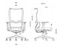 Chaise de bureau ergonomique en maille avec soutien lombaire, pivotante, avec accoudoirs, pour bureau, école, usine, directement de l'usine, OEM, ODM
