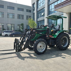 小型ホイールトラクター,フロントローダー100hp 4wd,Hay Silage Grab 4WD農業用トラクター - Product Image 1