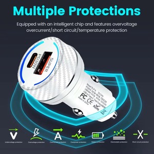 ที่ชาร์จในรถยนต์ 60W PD3.0 USB-A ช่องเสียบคู่ ชาร์จเร็ว สำหรับโทรศัพท์มือถือและแล็ปท็อป - Product Image 3