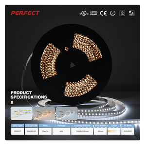 Bande LED SMD2835 tout-en-un homologuée UL/CE - 240LED/M Double CCT Double IP20/67 48V 20W/M Bestseller Europe-USA - Product Image 5