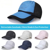 Casquette de baseball respirante en polyester à séchage rapide, chapeau d'été unisexe pour l'extérieur, protection solaire à large bord anti-UV, casquette de pêche ajustable