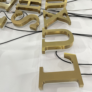 Custom 3D in acciaio inox segno gigante retroilluminato <span class=keywords><strong>parole</strong></span> pubblicitarie impermeabile spazzolato <span class=keywords><strong>oro</strong></span> rosa LED negozio Front Company - Product Image 4