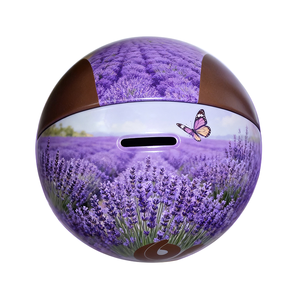 Scatola di Latta Personalizzata a Forma di Sfera, Contenitore Vuoto in Metallo da 150mm, Salvadanaio, Scatola per Cioccolatini - Product Image 2