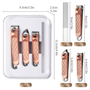 Cortaúñas Profesional 4 <span class=keywords><strong>en</strong></span> 1, Cortaúñas de Punta Inclinada + Lima de Uñas con Cuchilla Curva <span class=keywords><strong>en</strong></span> Estuche Transparente para el Cuidado de las Uñas de los Dedos de las Manos y los Pies - Product Image 3