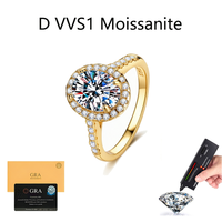 Bague en moissanite ovale 2CT D VVS1, bague de fiançailles en argent sterling 925 pour femmes, certification GRA, vente en gros de bijoux pour femmes