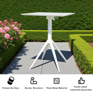 批发铁质可折叠餐桌底座现代设计多种尺寸酒店餐厅咖啡厅入口家具 - Product Image 5