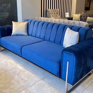 Grosir set <span class=keywords><strong>Sofa</strong></span> mewah Italia antik baja tahan karat Set <span class=keywords><strong>Sofa</strong></span> biru ruang tamu desain 3 2 1 <span class=keywords><strong>Sofa</strong></span> dan <span class=keywords><strong>Sofa</strong></span> - Product Image 1