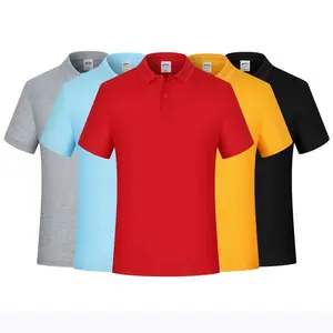 Camisetas absorbentes de humedad, Camisa de algodón de seda DIY, Polo bordado, diseños de uniforme personalizados para trabajadores, venta al por mayor