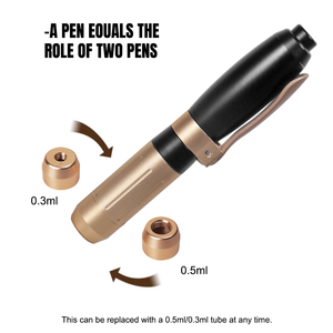 Atomizador de Ácido Hialurónico 2 en 1 de Alta Presión, con Doble Cabezal de 0.3ml y 0.5ml, Cuerpo Metálico de Alta Densidad, Herramienta para el Cuidado Facial y Labial - Product Image 1