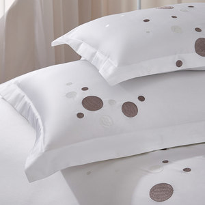 Alenhome <span class=keywords><strong>Harmony</strong></span> Luxury 100% Coton Pur Collection Hôtel Housse de Couette Queen Broderie Ensemble de Housse de Couette OEM ODM - Product Image 5