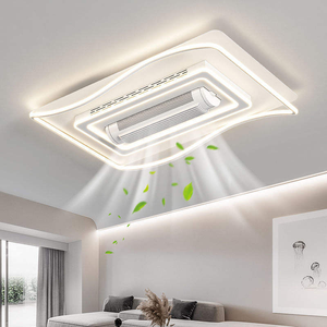 Hiện đại không cánh <span class=keywords><strong>Led</strong></span> chiếu sáng sắt cơ thể ánh sáng với fan hâm mộ cho phòng khách & phòng ngủ cao-im lặng AC động cơ điều khiển từ xa chuyển đổi - Product Image 3