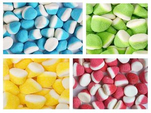 Bán buôn Halal hình trái tim Chewy đôi màu sắc thả kẹo dẻo với số lượng lớn - Product Image 3