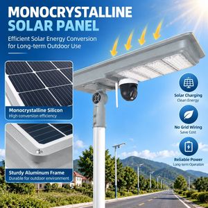 Solar Street <b>Light</b> With 4G WiFi PTZ <b>Camera</b> Integrated <b>Security</b> System Remote Monitoring - Product Image 2
