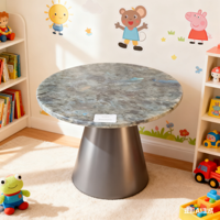 Mesa de centro de lujo personalizada para sala de estar, mesa de centro lateral con patas de Metal y mármol minimalista italiano moderno