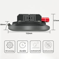 Support de fixation pour caméra reflex numérique YUANYUJINGMI à ventouse pour voiture, en alliage d'aluminium CNC, avec trous de vis 1/4" et 3/8", compatible universel, charge maximale 45 kg
