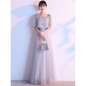 Elegant Evening Gown O-Neck Empire Waist 3D Embroidery Tulle Long Dress For Coming Of Age Ceremony Women Plus Size - Product Image 2