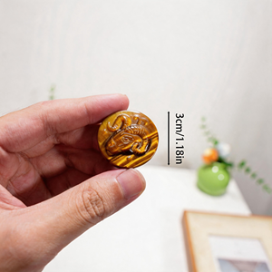 Venta al por Mayor de Tallados de Cristal de Alta Calidad con Signos del Zodiaco, Artesanía de Cristal, <span class=keywords><strong>Piedra</strong></span> de Ojo de Tigre, Doce Constelaciones, Regalos de Decoración para el Hogar - Product Image 2