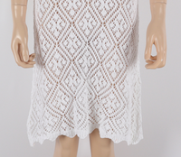 Gaun Vest Rajut Bunga Crochet Chic Hook dengan Rumbai, Model Longgar untuk Wanita, Gaun Tanpa Lengan Rajutan untuk Musim Panas