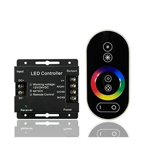 LED <b>Controller</b> Touch Remote <b>RGB</b> LED Strip <b>Controller</b> 12V 24V DC 6A 3CH With Receiver Power Indicator - Product Image 1