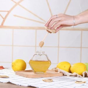 Wholesale Transparent Hexagonal Iron Cap Food Packaging Glass <b>Jar</b> 100ml-380ml Capacity Silk Screen Printing Custom Logo Usa - Product Image 4