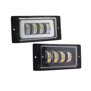 Đèn LED sương mù 7-inch vuông màu trắng hổ phách DRL lái xe Đèn chống thấm nước nhôm 6500K cho LADA 2110-2117 kamaz Niva VAZ 2114 van - Product Image 1