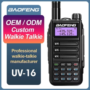 OEM para <span class=keywords><strong>UV16</strong></span>, Radio Bidireccional Portátil de Doble Banda de 5W, GPS, Resistente al Agua IP55, Batería de 1500-2000mAh, Alcance de 3-5KM, Walkie Talkie Ultra - Product Image 1
