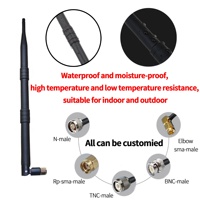 Antenne WiFi omnidirectionnelle 5.8GHz 5150-5850MHz 10dBi 38cm à double boucle en caoutchouc pour routeur CPE, amplificateur de signal sans fil
